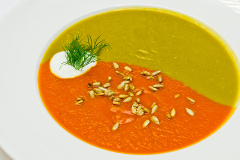 Creamy two colored soup